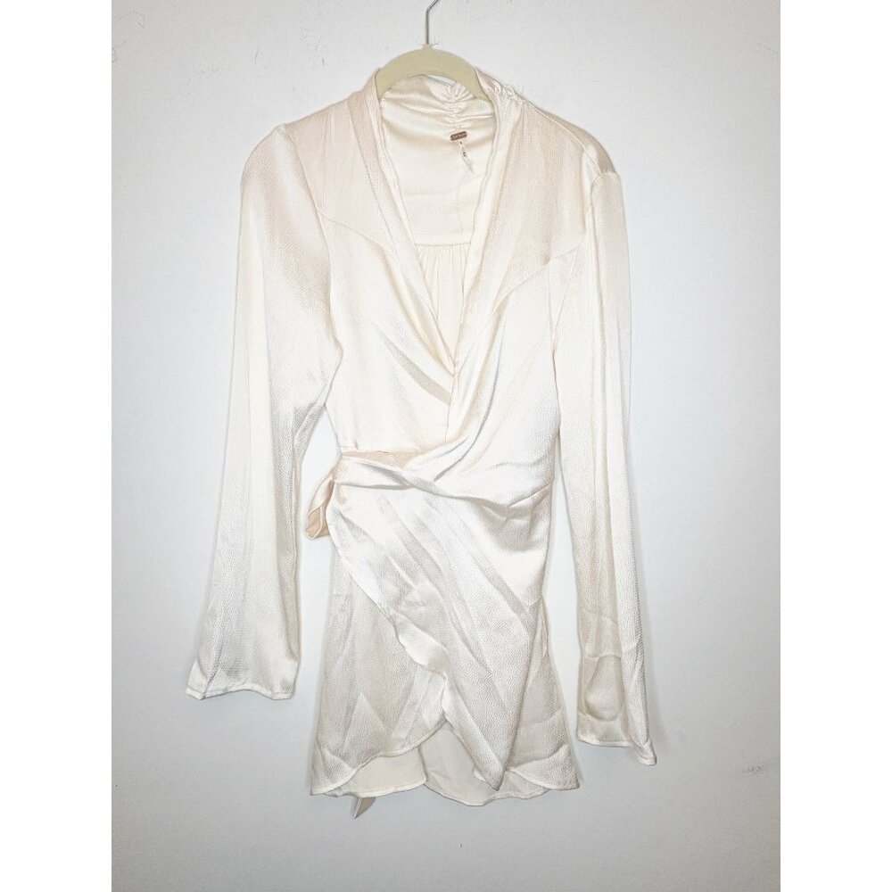 Free People Satin Wrap Dress Small